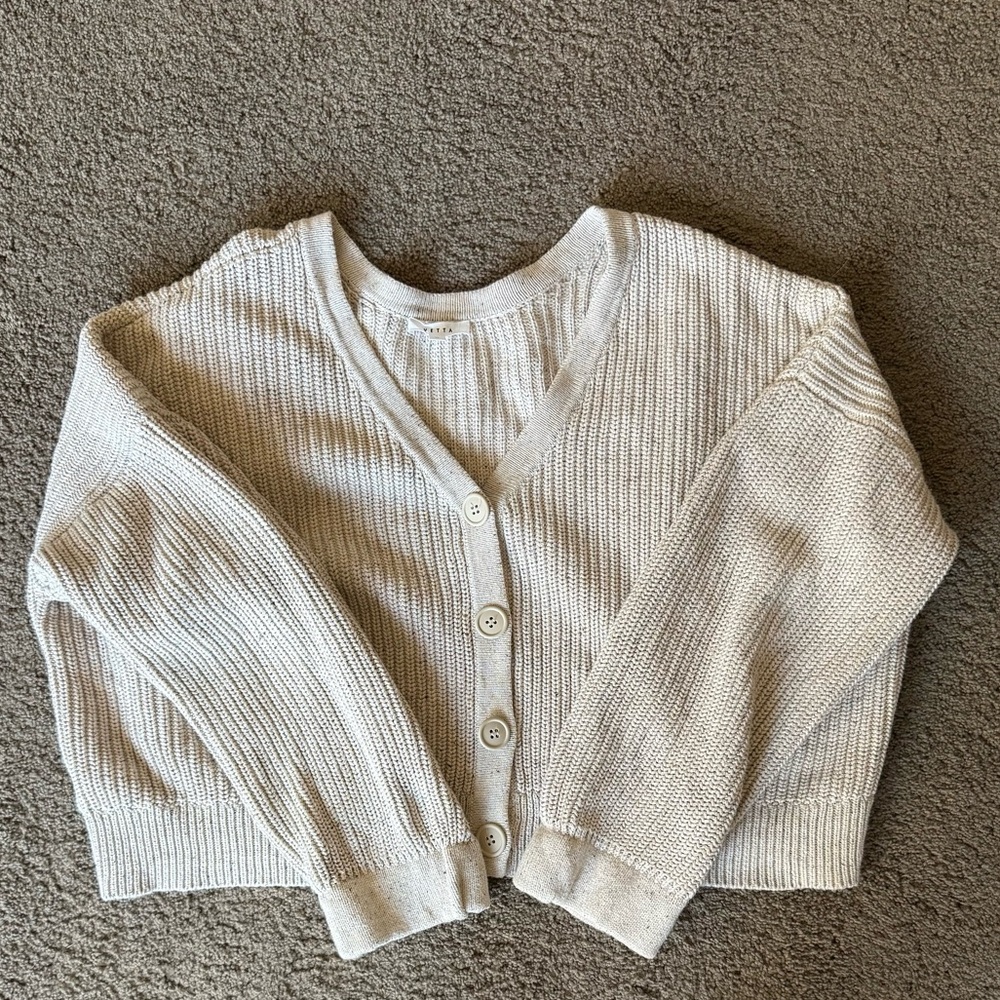 Vetta Capsule chunky cropped cardigan